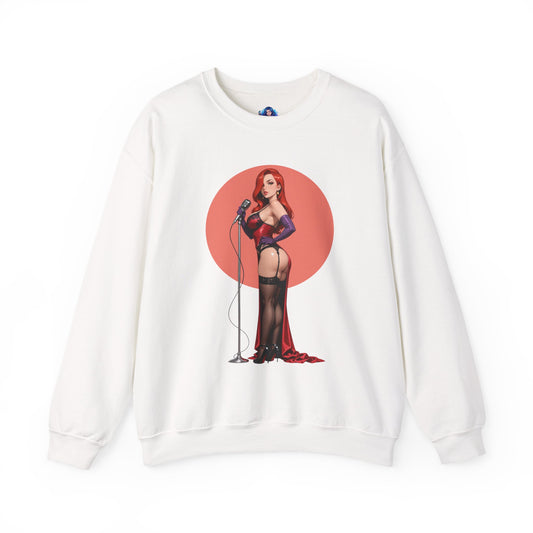 Jessica Rabbit Sweatshirt, Cartoon-Ikone Rundhalsausschnitt, Retro-Fandom-Kleidung für Sammler