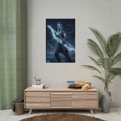 Drow Ranger Dota 2 Poster, Dota 2 Wall Art Print, Dark Archer Girl Decor, MOBA Game Wall Art, Gamer Gift