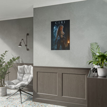 Ciri Poster, Witcher Gaming Wall Art, Fantasy Print, Bedroom Decor