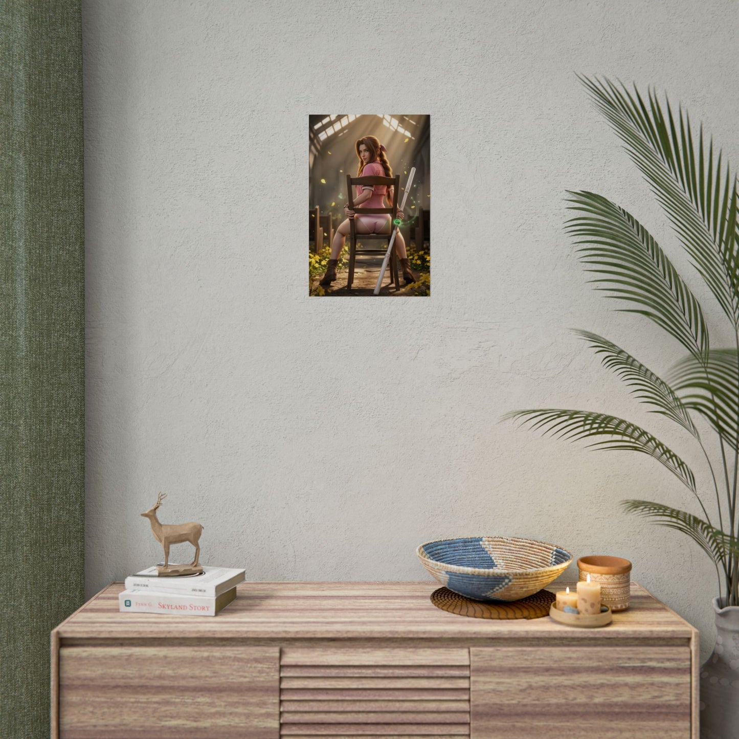 Aerith Poster Final Fantasy Wall Art Print Fantasy Gaming Decor