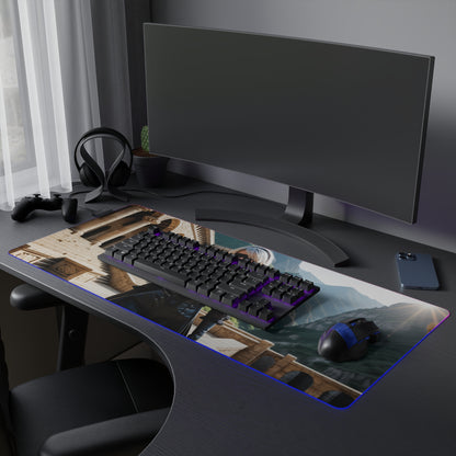 2B Nier Automata Schreibtischunterlage – LED RGB-Pad, Waifu Anime Girl Gaming-Setup