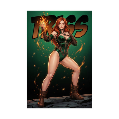 Triss Merigold Poster, Witcher Wall Art Print, Fantasy Sorceress Girl Decor, RPG Game Wall Art, Gamer Gift
