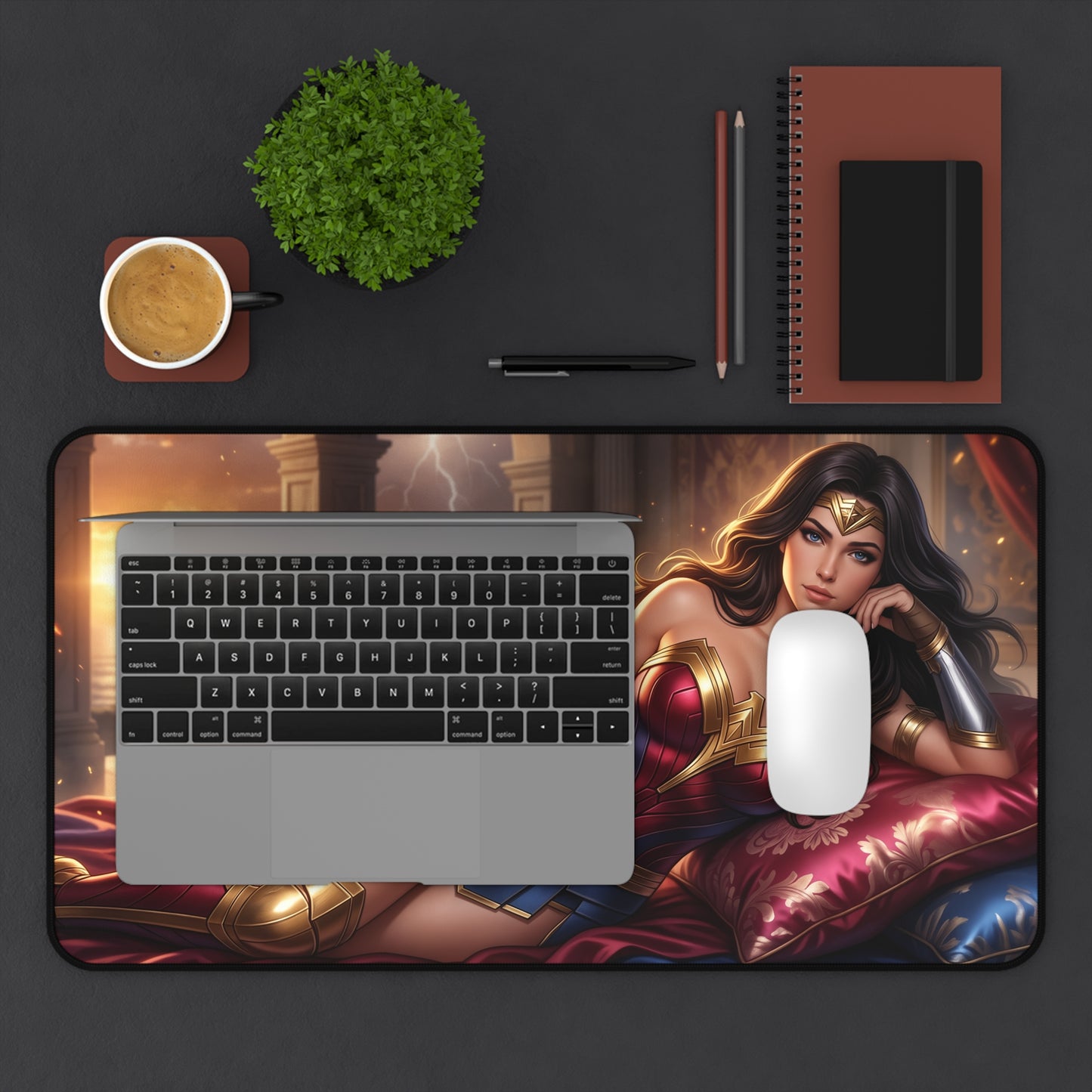 DC Comics Mouse Pad, Wonder Woman Desk Mat, Large Pad