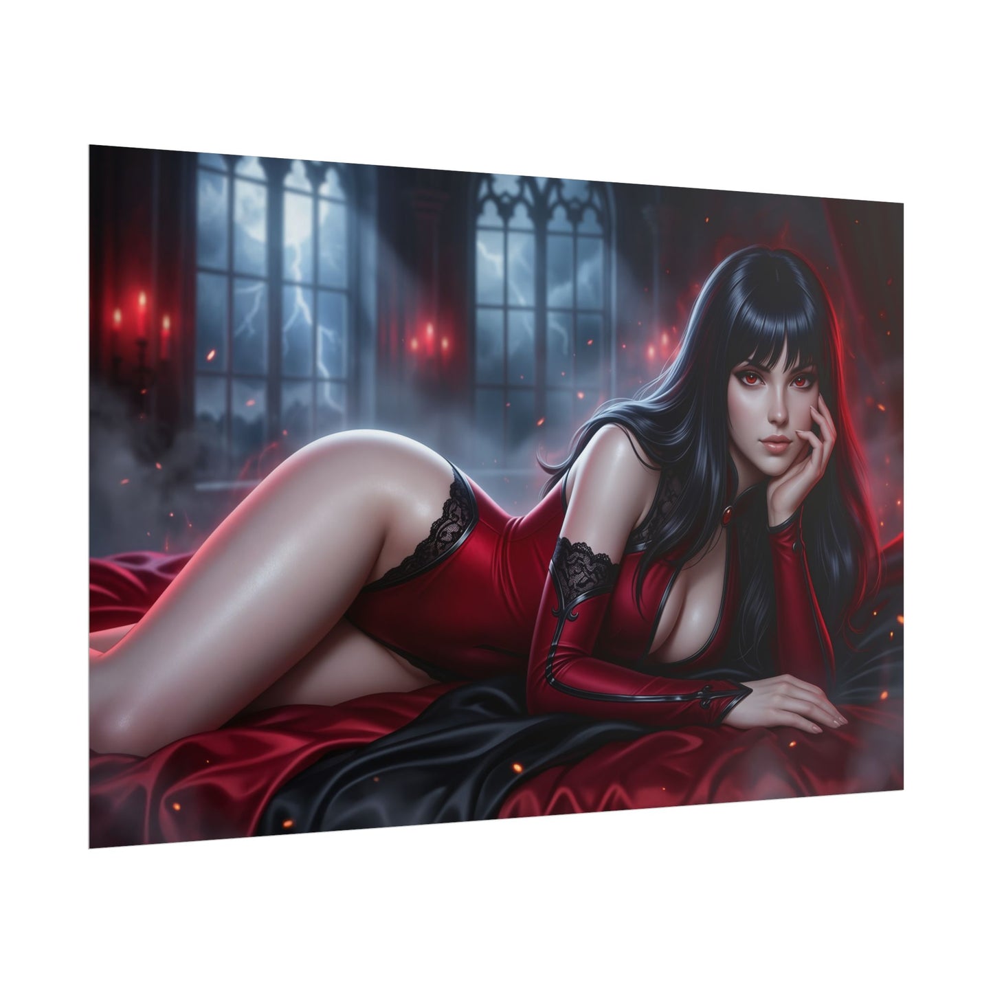 Vampirella Poster, Gothic Wall Art, Horror Print Decor, Room Decor