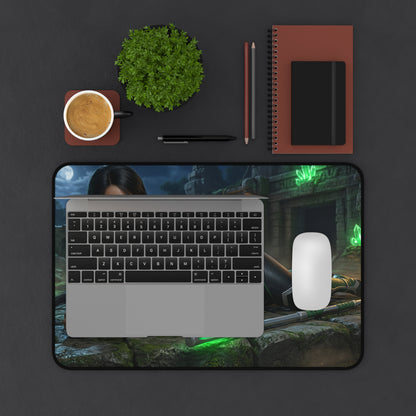 Jade Gaming Mouse Pad, Mortal Kombat Desk Mat, Edenian Warrior Gaming Setup - premium desk mat with Jade artwork and smooth glide