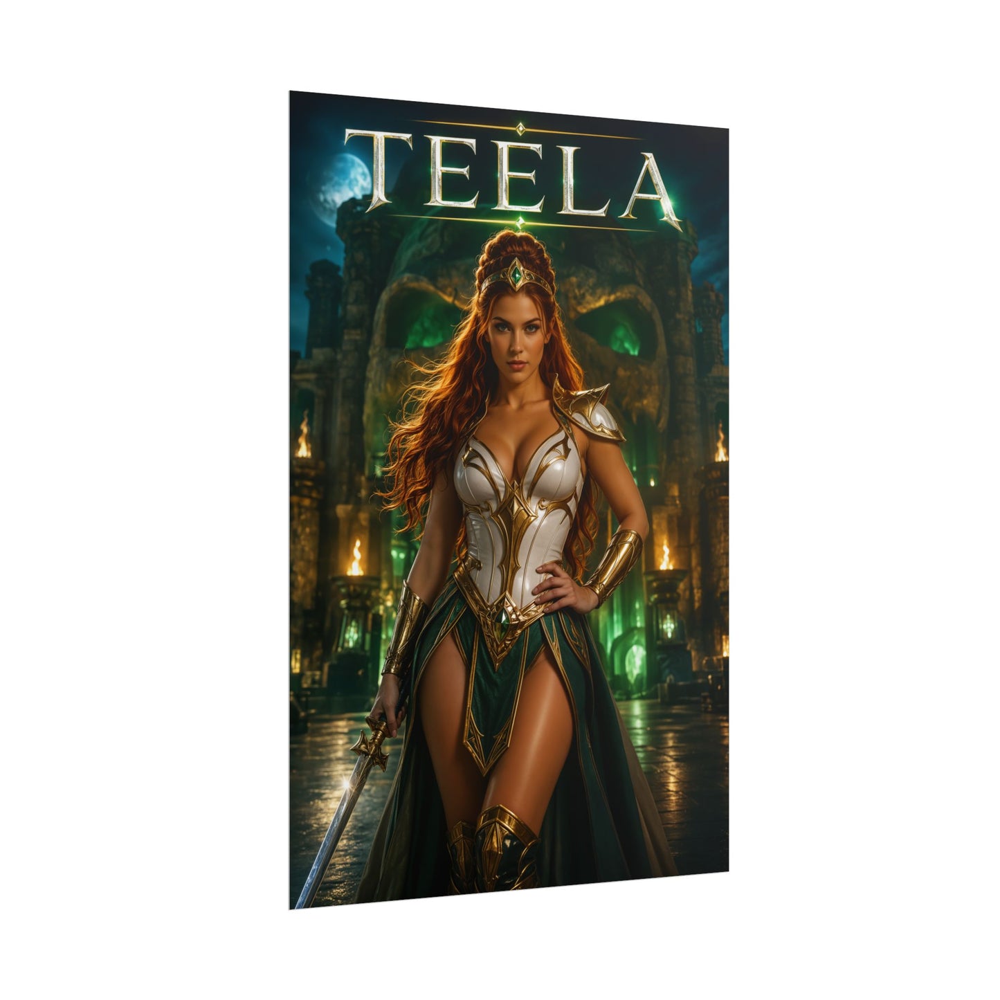 Masters of the Universe Teela Poster MOTU Wall Art Print Decor