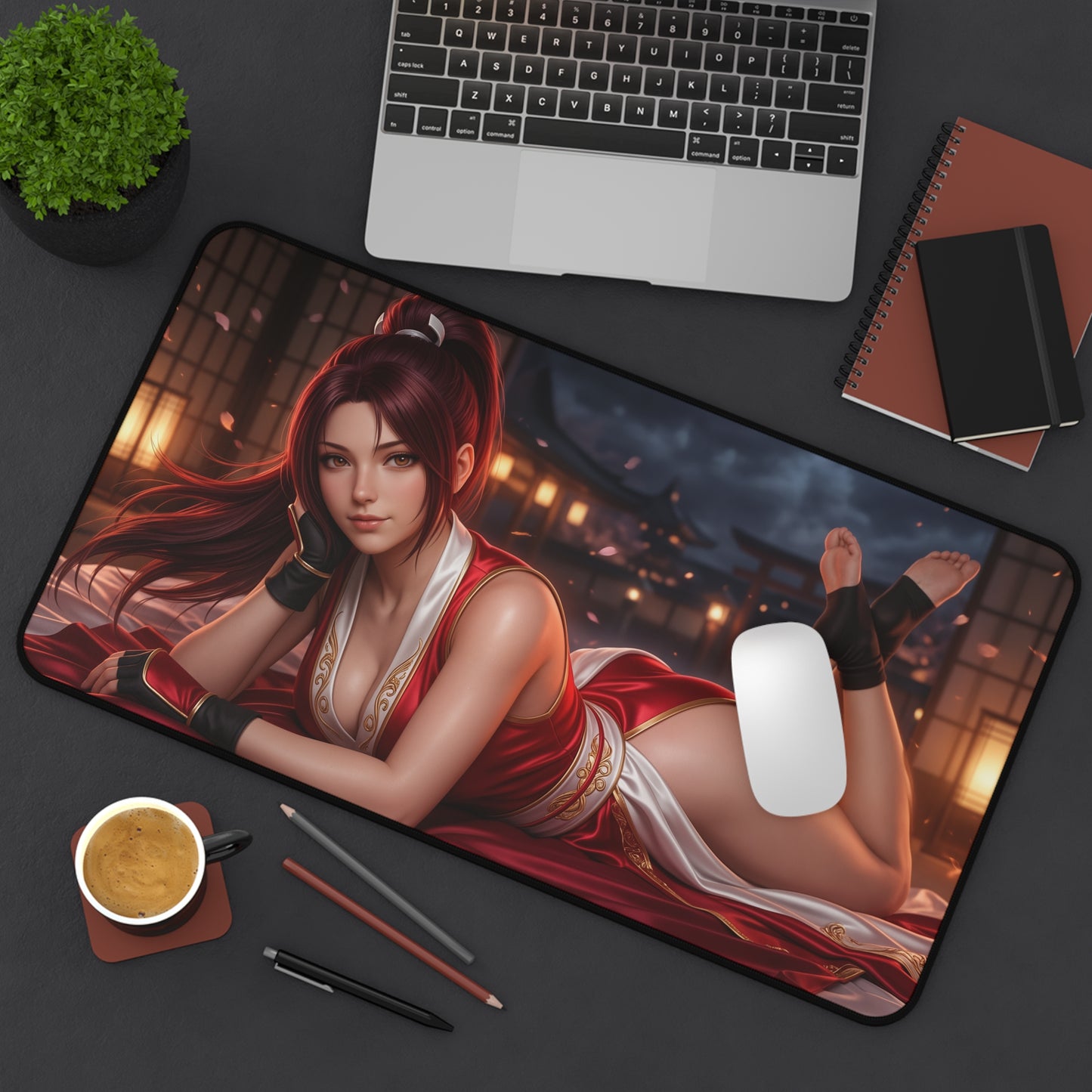 King of Fighters Mouse Pad, Mai Desk Mat, Anime Decor XXL