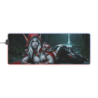 Килимок для столу Sylvanas Windrunner – світлодіодний RGB-підсвітка, налаштування для дівчини з темного аніме Вайфу
