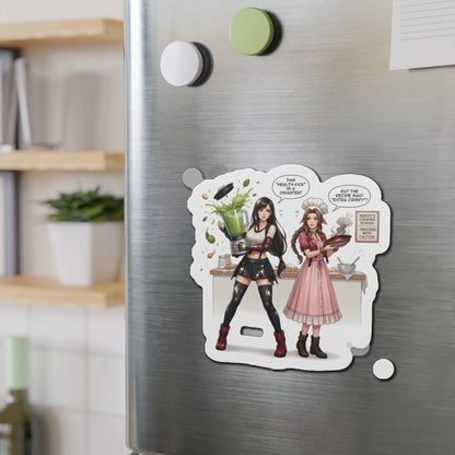 Магніт «Тіфа та Аеріт» – магніт із зображенням аніме-дуету Final Fantasy, декор для дівчини-геймерки