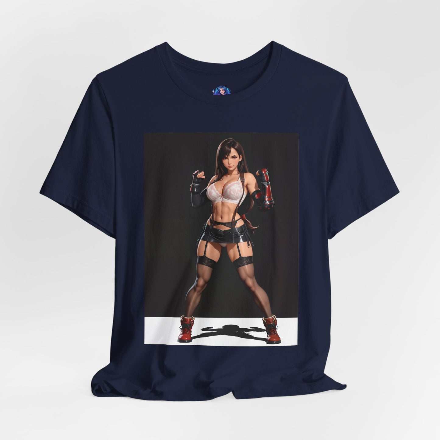 Tifa Lockhart Grafik-T-Shirt | Final Fantasy VII Shirt für Anime-Fans | Sexy Heldin Gaming-T-Shirt