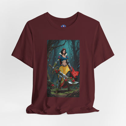 Cyber Snow White T-Shirt | Futuristic Fairy Tale Tee for Gamers & Anime Fans