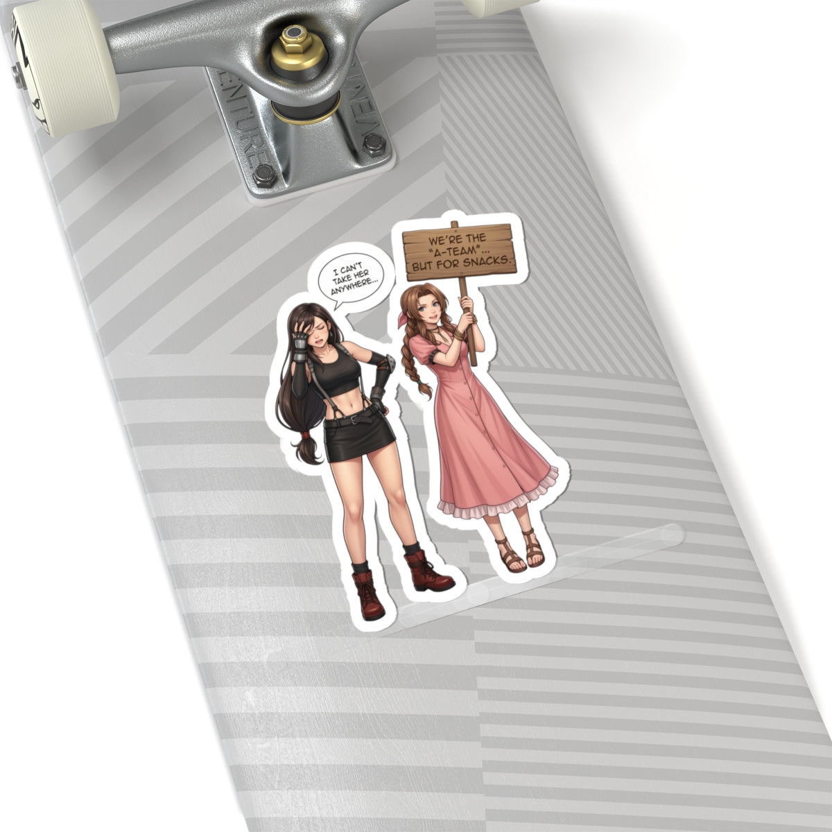 Tifa- und Aerith-Aufkleber – Vinyl-Aufkleber aus dem Fantasy-Spiel für Laptops und Innendekoration