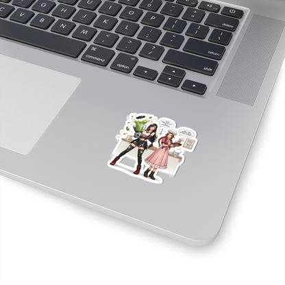 Tifa und Aerith Aufkleber – Fantasy-Duo-Vinylaufkleber für Laptops, Notizbücher &amp; Deko