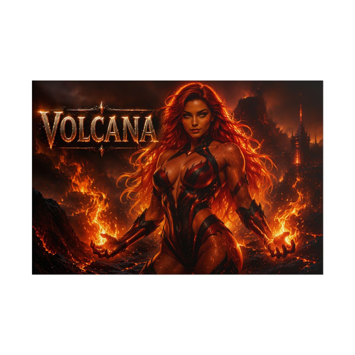 Volcana Comic Poster Character Wall Art Collector Room Decor Art Print