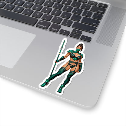 Jade-Aufkleber – Ninja-Krieger-Vinylaufkleber für Laptops und den Innenbereich