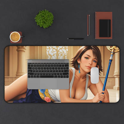Yuna Schreibtischunterlage, Final Fantasy Heldin Mauspad, Fantasy-RPG-Gaming-Schreibtisch-Setup