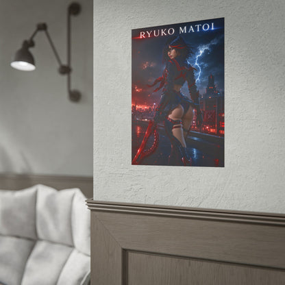 Ryuko Matoi Poster, Kill la Kill Wall Art, Anime Poster, Room Decor