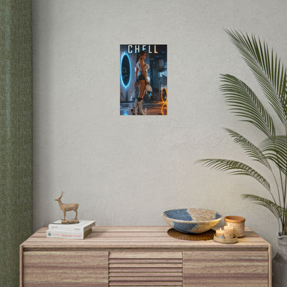 Chell Portal Poster Valve Gaming Wall Art Print Decor