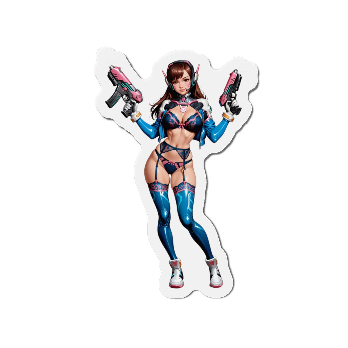 Магніт D.VA Anime – Магніт на холодильник Overwatch, декор із милою дівчиною-меха