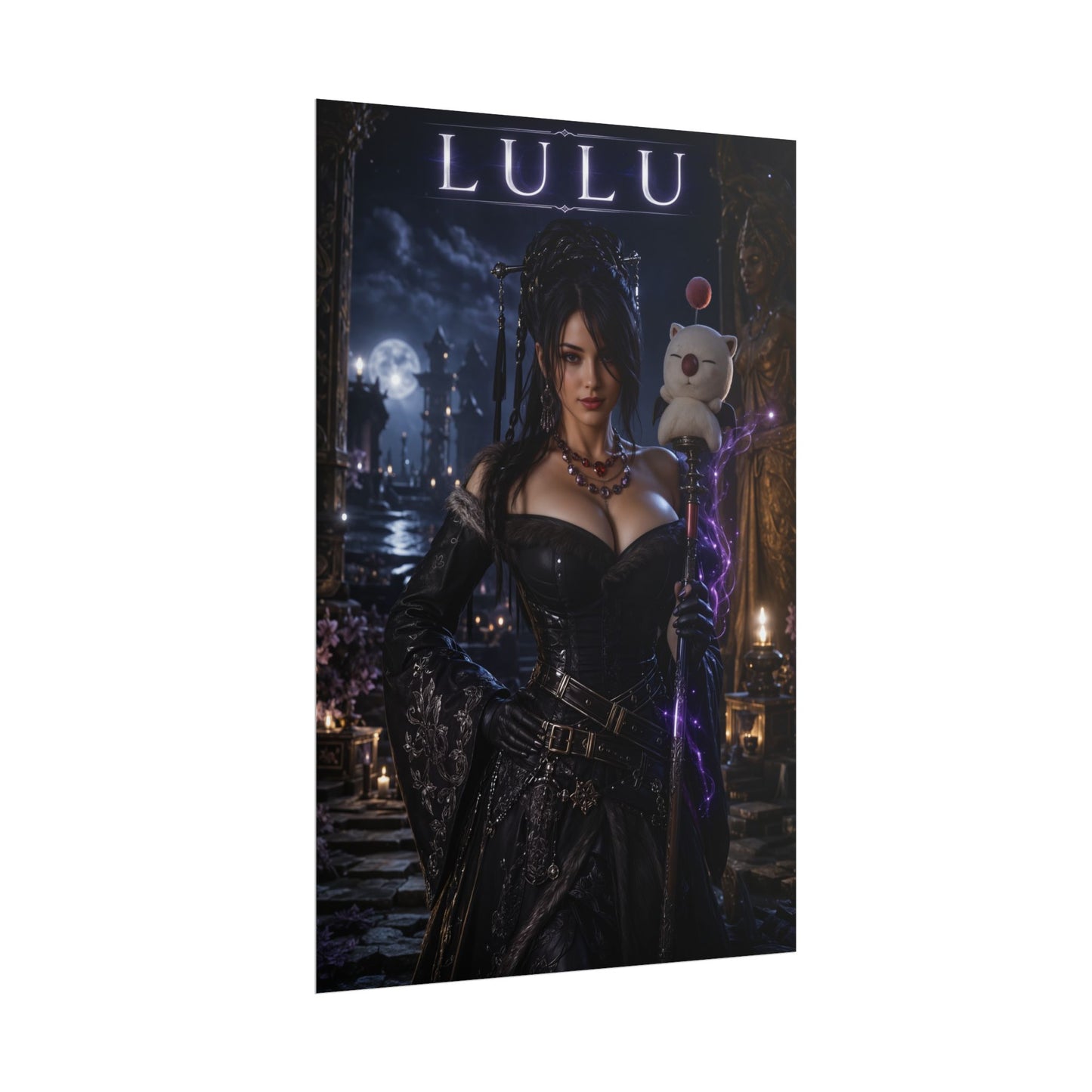 Lulu Final Fantasy Poster, FFX Wall Art, Fantasy Print, Gamer Decor
