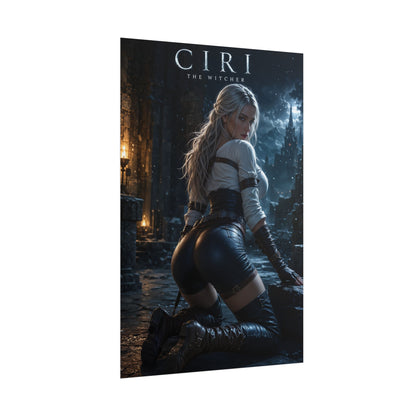 Ciri Poster, The Witcher Wall Art, Fantasy Print, Gamer Decor
