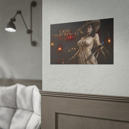 Gaming Wall Art Lady Dimitrescu Poster Game Room Decor Gamer Gift Art Print