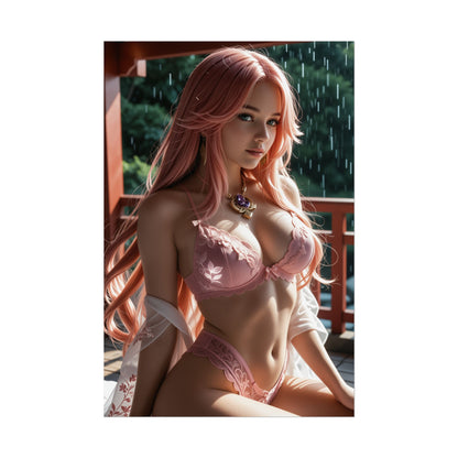 Настінний художній постер Вайфу | Аніме-принт Яе Міко для кімнати з фентезійними іграми