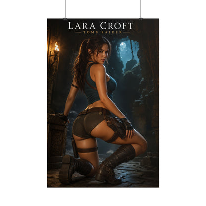 Lara Croft Poster, Tomb Raider Wall Art, Adventure Print, Gamer Decor