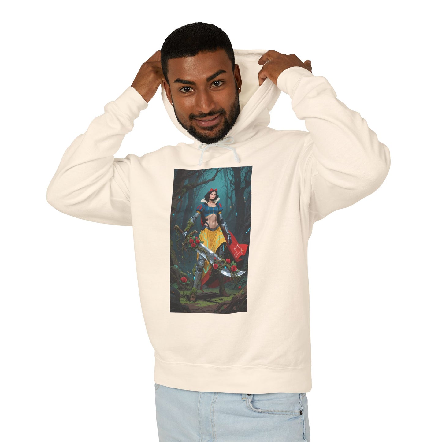 Cyber Snow White Hoodie | Futuristic Princess Hoodie | Anime Sci-Fi Pullover