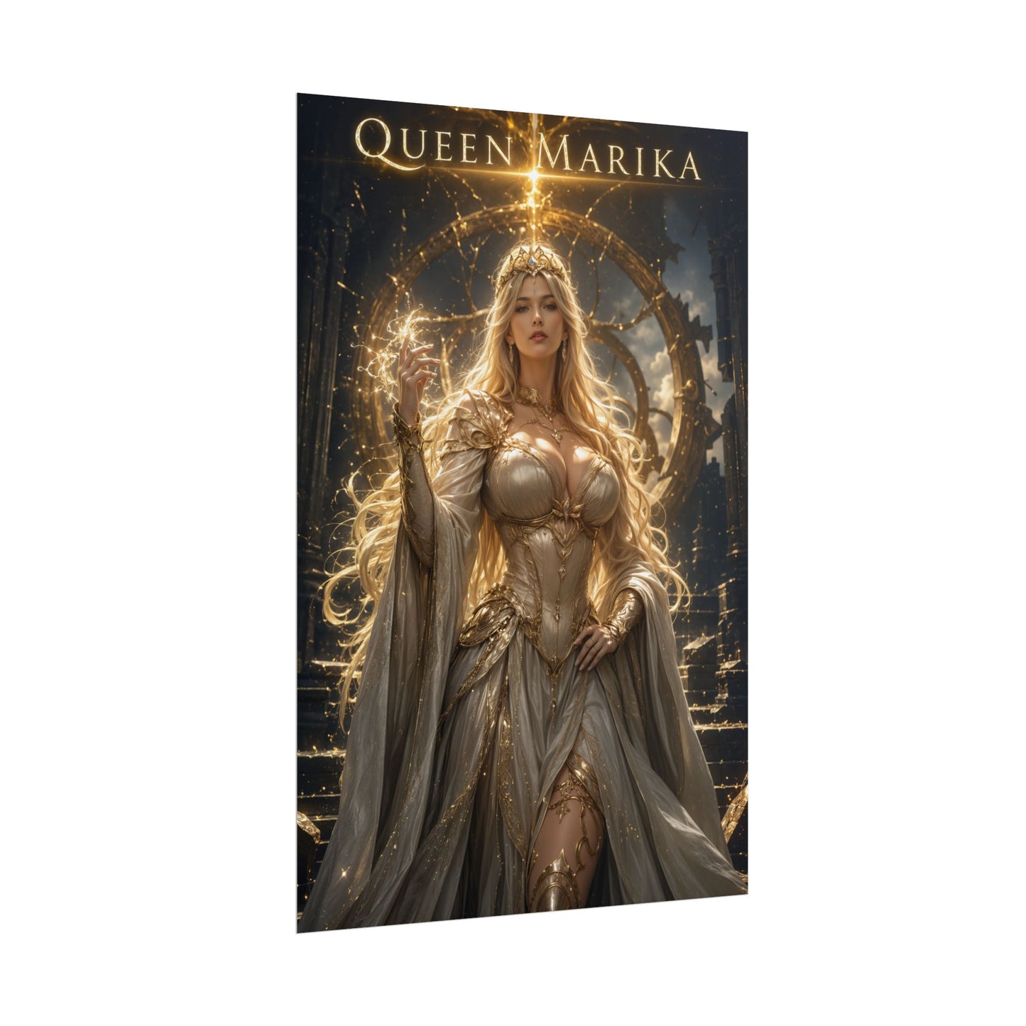 Queen Marika Poster, Elden Ring Wall Art, Gaming Poster, Fantasy Decor