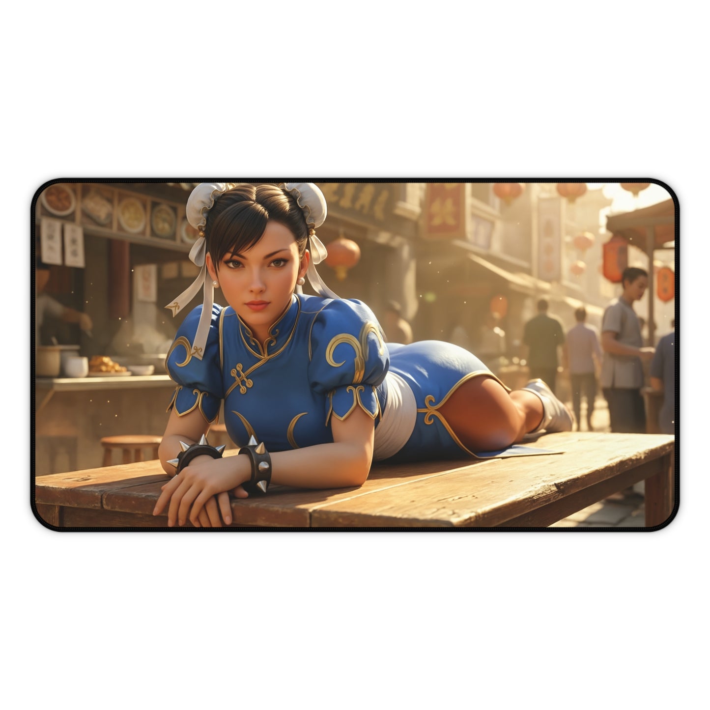 Chun-Li Gaming Mouse Pad, Street Fighter Desk Mat, Anime Martial Artist Setup — HD Chun-Li art on premium gaming desk mat for smooth glide