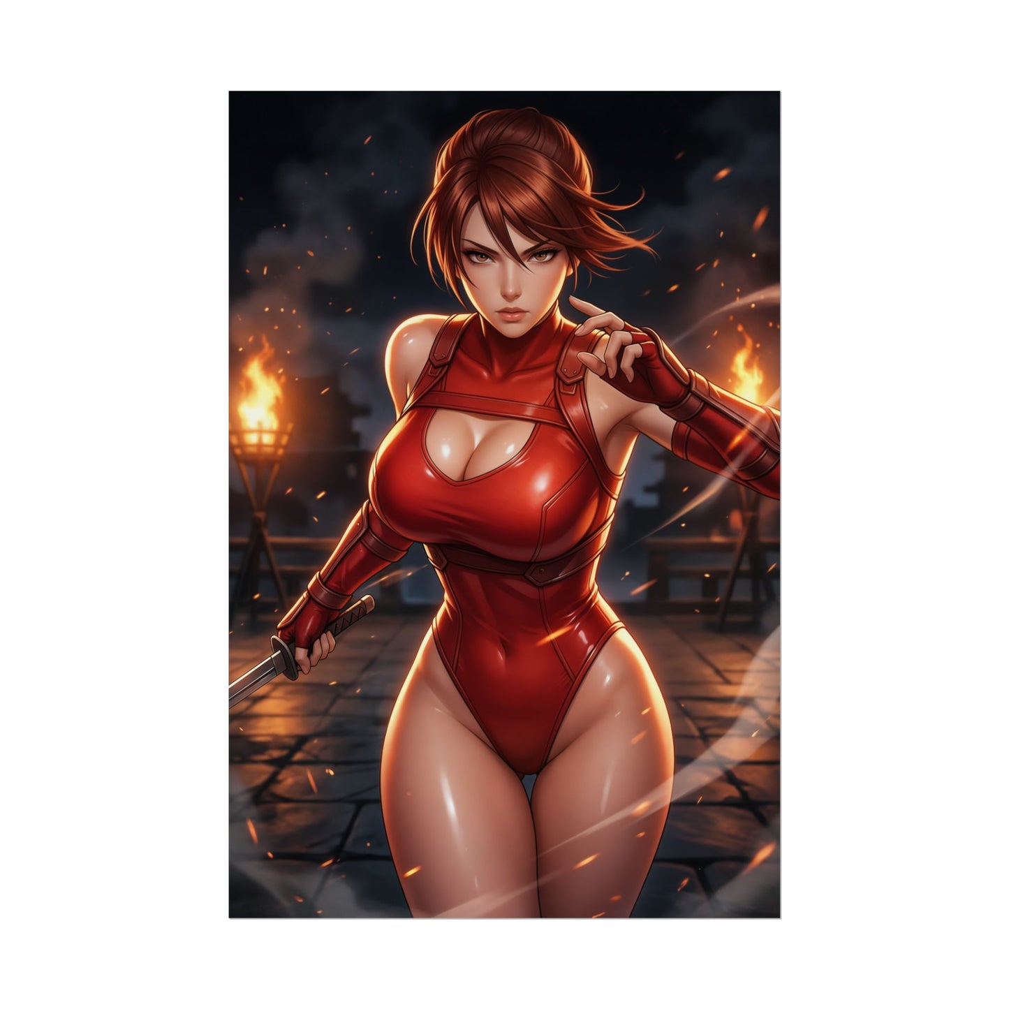 Taki Soulcalibur Poster Anime Girl Wall Art Fantasy Fighter Woman Print Gaming Room Decor Character Artwork Gift