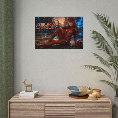 Anime Wall Art Asuka Langley Evangelion Poster Otaku Room Decor Collector Gift