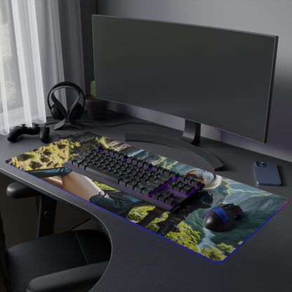 Килимок для столу 2B Nier Automata – світлодіодний RGB-підсвітлювальний килимок, ігровий декор із зображенням дівчини з аніме Вайфу