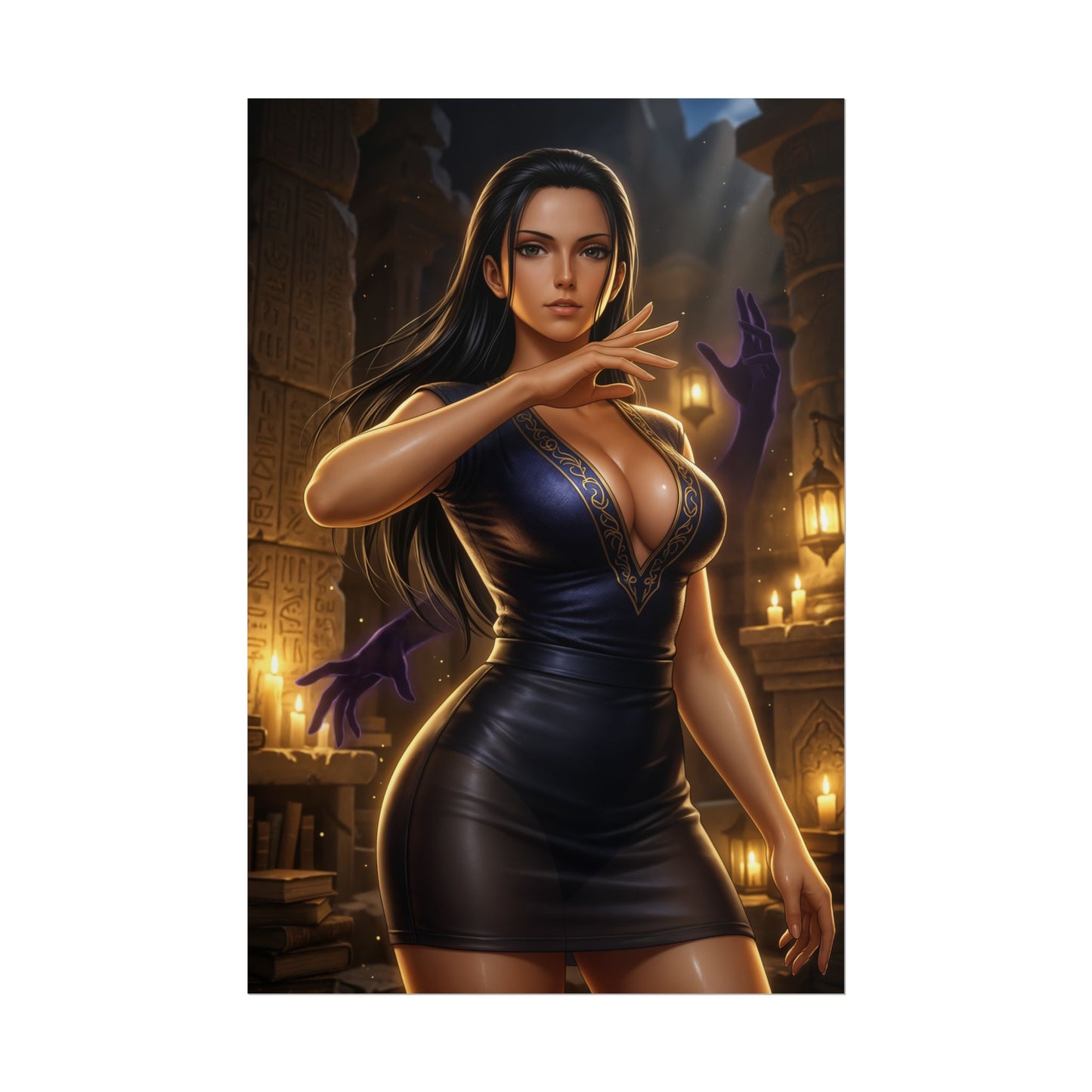 Nico Robin One Piece Poster Anime Pirate Woman Wall Art Dark Hair Girl Print Adventure Character Gaming Room Decor Gift