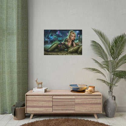 Sonya Blade Poster, Gaming Wall Art, Fighter Print, Gamer Decor
