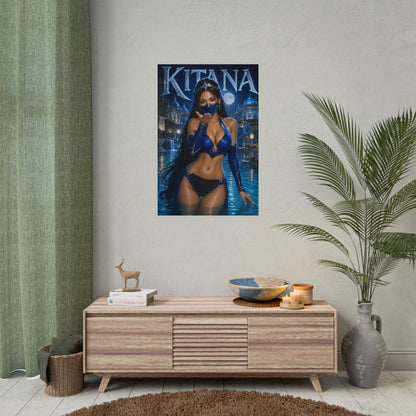 Kitana Mortal Kombat Gaming Poster Wall Art Gamer Room Decor Collectible Print