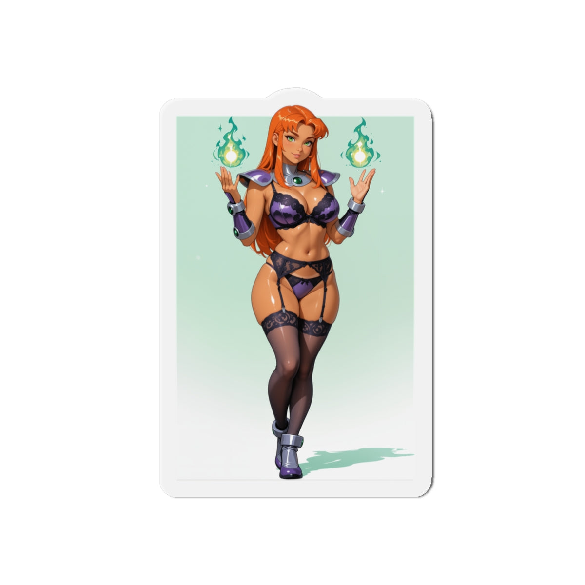 Starfire-Magnet – Kühlschrankmagnet mit Anime-Motiv aus Teen Titans, heiße Heldin als Deko