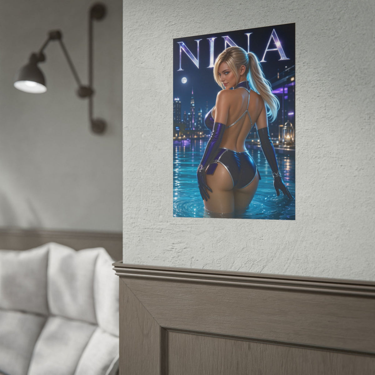 Gaming Wall Art Nina Williams Tekken Poster Bedroom Game Room Decor Art Print