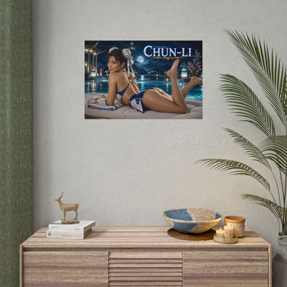 Chun Li Poster Gaming Room Wall Decor Character Art Collector Gift