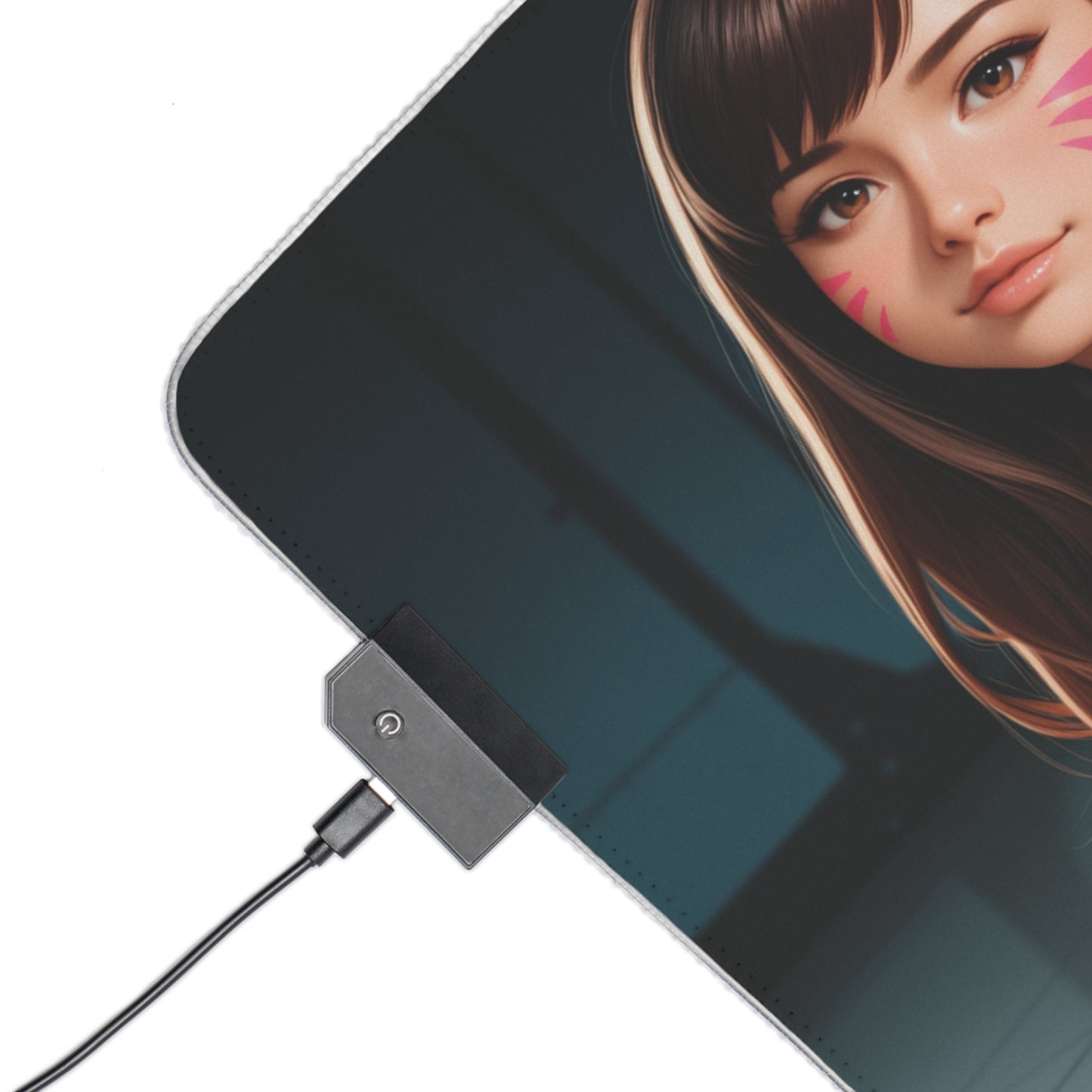 D.Va Schreibtischunterlage – LED RGB-Pad, Waifu Anime-Mädchen Gaming-Setup