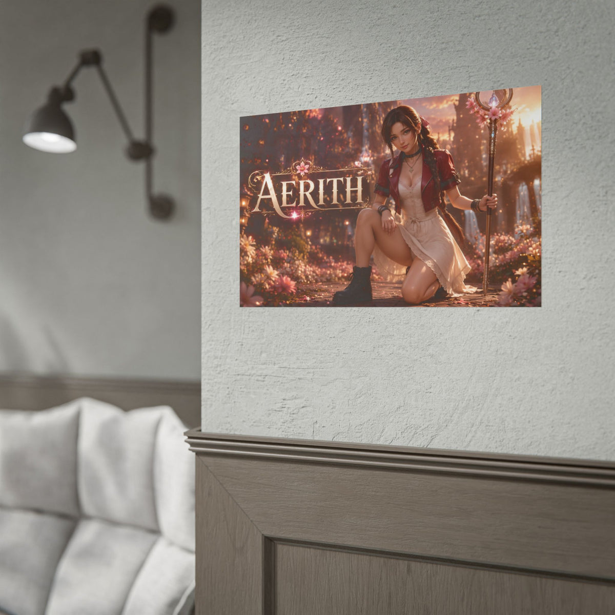Fantasy Wall Art Aerith Gainsborough Poster Room Decor Collector Gift Art Print