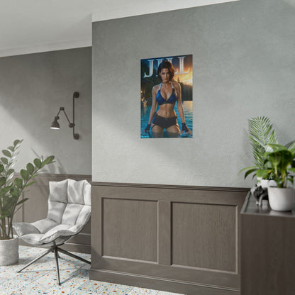 Gaming Wall Art Jill Valentine Poster Bedroom Game Room Decor Art Print
