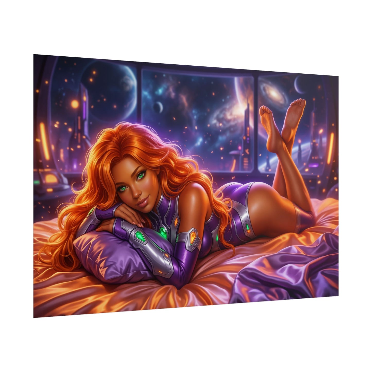 Starfire Poster, DC Comics Wall Art, Fantasy Print, Room Decor
