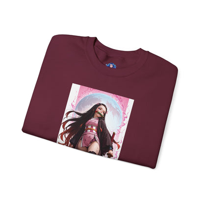 Nezuko Kamado Sweatshirt, Anime Heroine Crewneck, Stylish Demon Slayer Streetwear