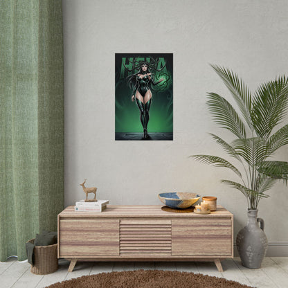 Hela Marvel Poster, Marvel Wandkunstdruck, Göttin des Todes Dekor, Comic-Bösewicht Wandkunst, Geschenk für Fans