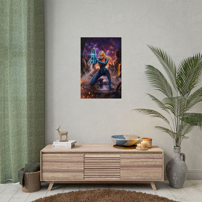 Samus Aran Poster – Sci Fi Wall Art Print, Space Hero Collector Decor