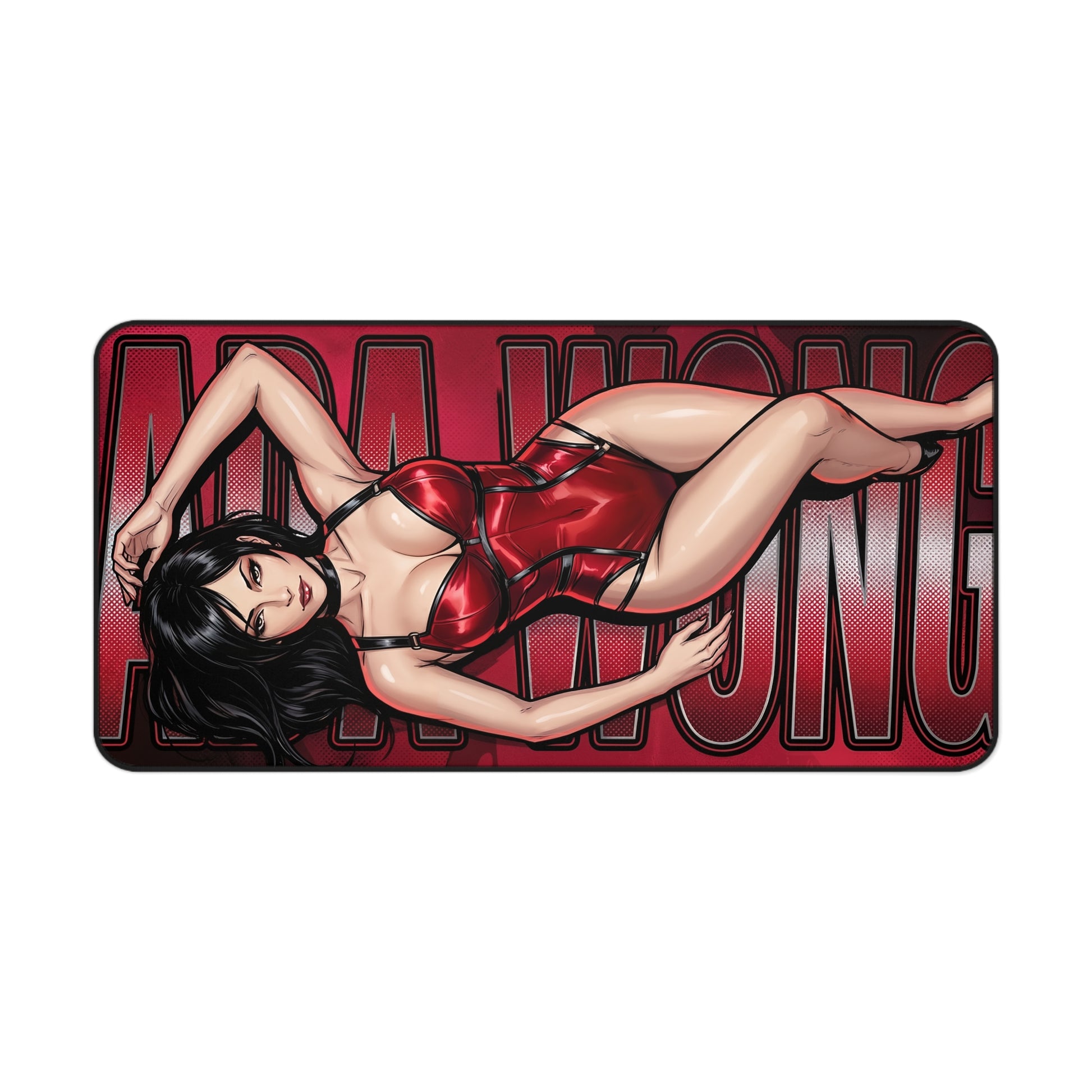 Ada Wong Mouse Pad – Action Game Gaming Mouse Pad, Stylish Gamer Desk Decor featuring Ada Wong in red outfit, smooth non-slip gaming surface