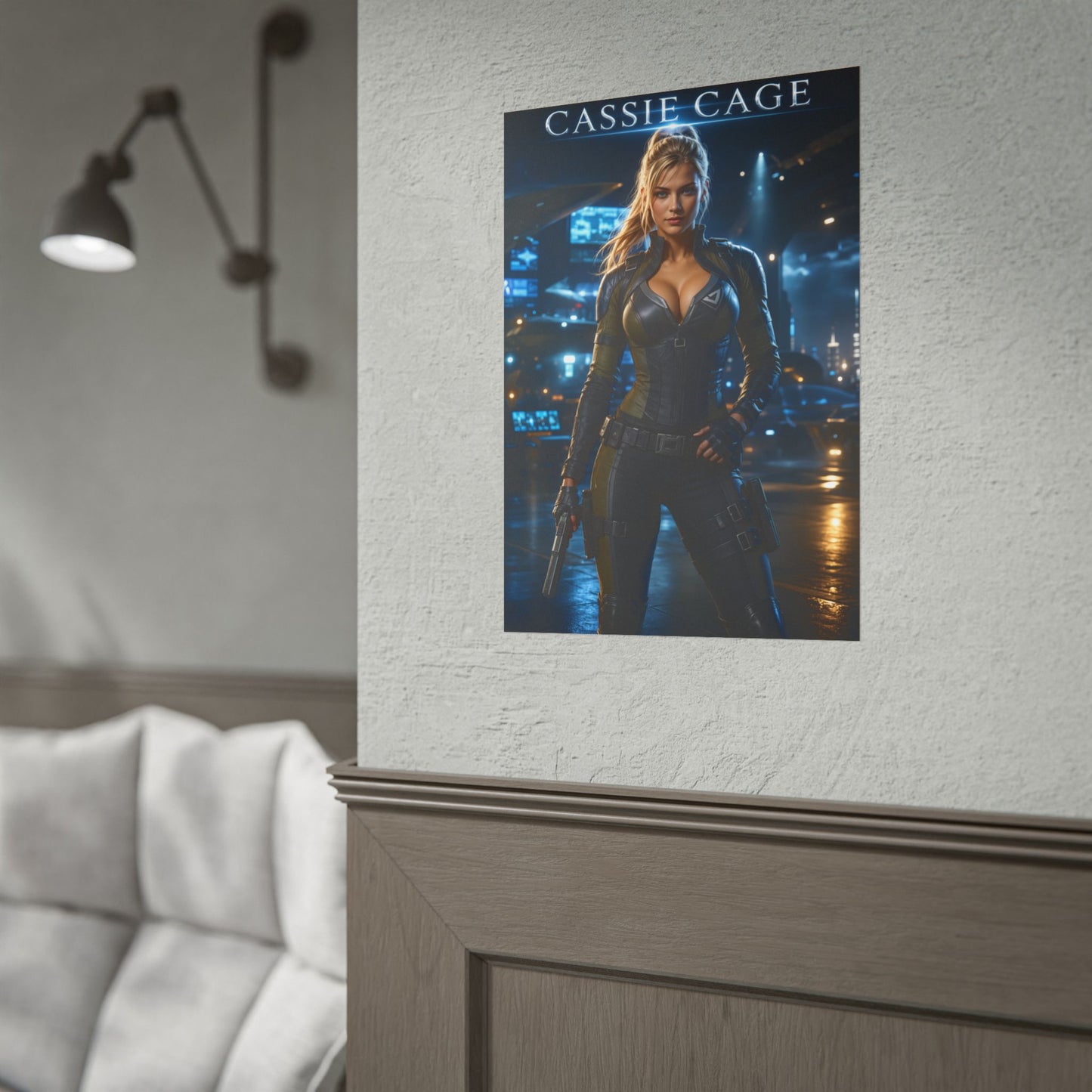 Mortal Kombat Cassie Cage Poster Fighting Game Wall Art Print
