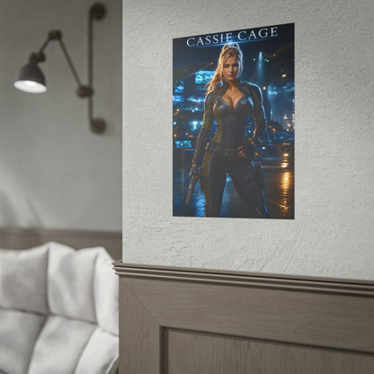 Mortal Kombat Cassie Cage Poster Fighting Game Wall Art Print